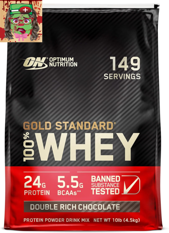 Optimum Nutrition Gold Standard 100% Whey Protein Powder, Strawberry Banana, 5 P
