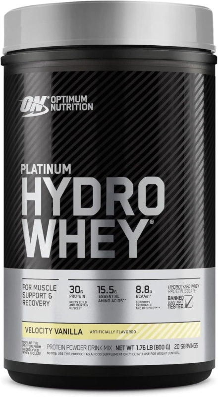 Optimum Nutrition Platinum Hydrowhey Protein Powder, 100% Hydrolyzed Whey Protei