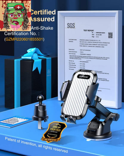 [Longest Lasting] True Military-Grade Car Phone Holder Strongest Suction & Clip