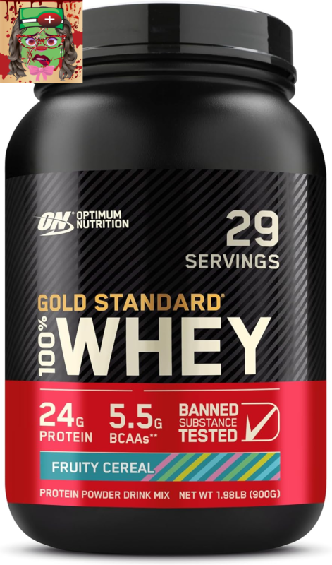 Optimum Nutrition Gold Standard 100% Whey Protein, Fruity Cereal, 1.98 lb