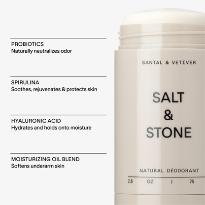 Salt & Stone Body Mist + Natural Deodorant Bundle | Santal & Vetiver