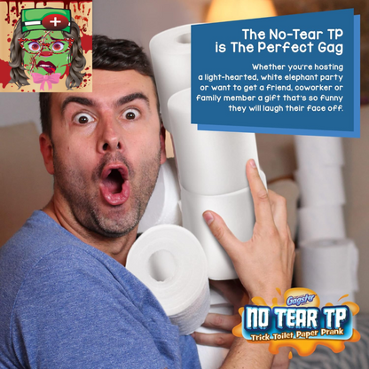 No Tear Toilet Paper - Prank Gift,Toilet Paper Rolls, Looks like Real Toilet Pap