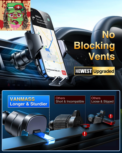 [Longest Lasting] True Military-Grade Car Phone Holder Strongest Suction & Clip