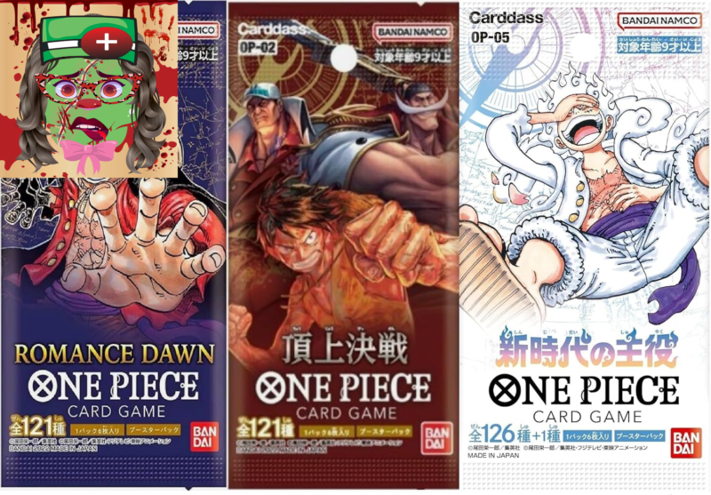 One Piece Booster Packs (3 Packs) OP-01 - OP-02 - OP-05 Booster Packs - Japanese