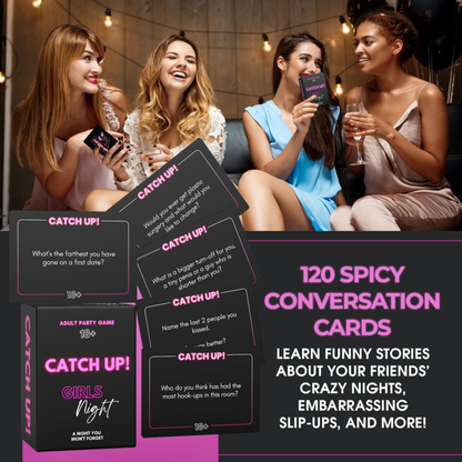 Girls Night 18+ Party Game | Spicy Thought Provoking Conversation Starters for F