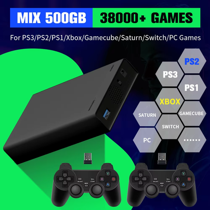 Game Hard Drive&Game Consoles with 38000+ Games for Xbox/Ps3/Ps2/Gamecube/Wii/Wiiu/Saturn Emulator Consoles Plug&Play for WIN PC