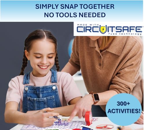 Snap Circuits Jr. SC-100 Electronics Exploration Kit, Over 100 Projects, Full Color Project Manual, 28 Parts, STEM Educational Toy for Kids 8 +