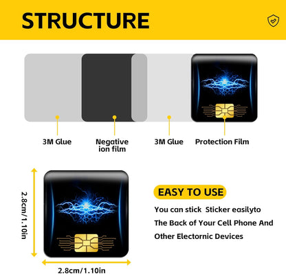 6 Pcs Phone Protection Stickers Neutralizers for Smart Phones/Tablets/Laptops/Computer/Wifi/Priner/Tv Electronic Devices Blockers Black