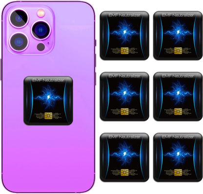 6 Pcs Phone Protection Stickers Neutralizers for Smart Phones/Tablets/Laptops/Computer/Wifi/Priner/Tv Electronic Devices Blockers Black