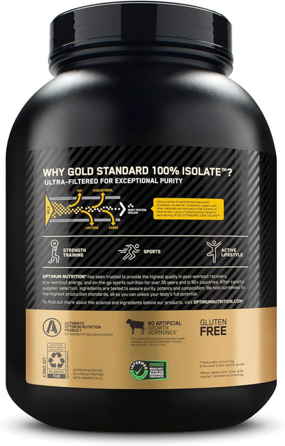 Gold Standard 100% Isolate, Rich Vanilla, 2.91 Pounds, 44 Servings (Packaging May Vary)