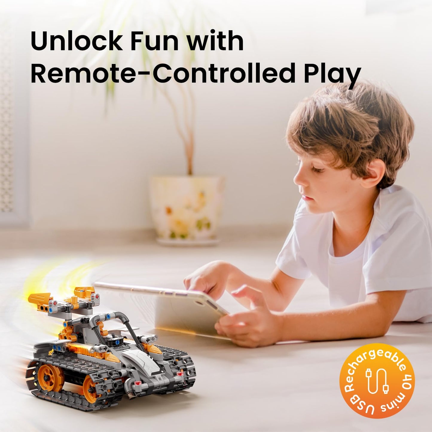 Sillbird Robot Building Kit with Remote Control STEM Gifts for Boys Age 8-13, Technic Coding Robotic Toys for Kids Birthday, Buildable 5in1 Models with 488 Pieces