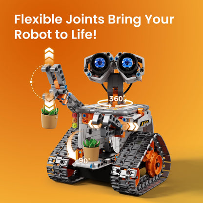 Sillbird Robot Building Kit with Remote Control STEM Gifts for Boys Age 8-13, Technic Coding Robotic Toys for Kids Birthday, Buildable 5in1 Models with 488 Pieces