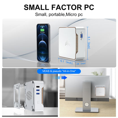 KAMRUI GK3Plus Mini PC, 16GB RAM 512GB M.2 SSD Mini Computers,12th Gen Alder Lake N95 (up to 3.4GHz) Micro PC, 2.5''SSD, Gigabit Ethernet,4K UHD,WiFi,BT,VESA/Home/Business Small pc