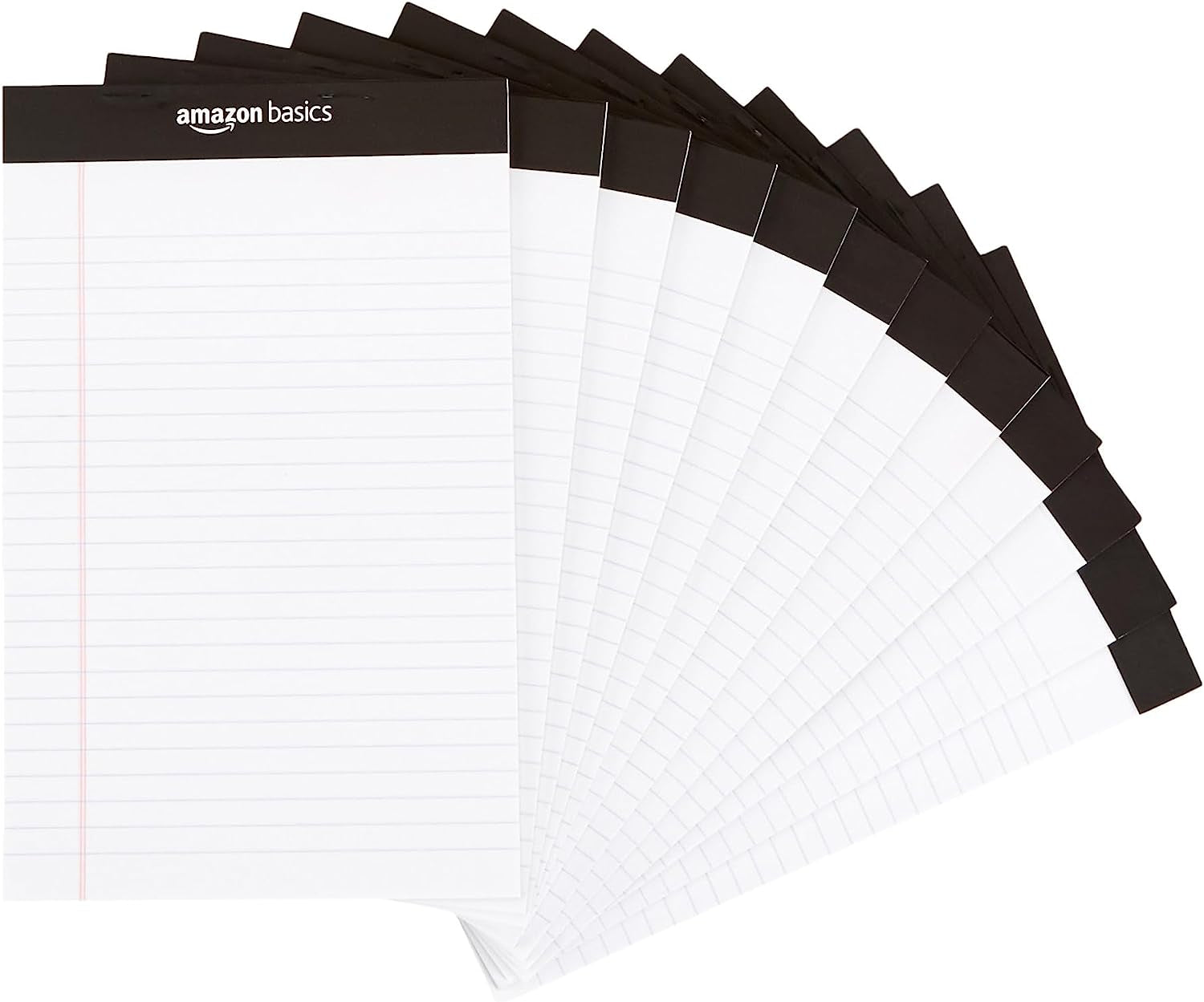 Wide Ruled Lined Writing Note Pads, 8.5 Inch X 11.75 Inch, White, 12 Count (12 Pack of 50)
