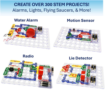 Snap Circuits Jr. SC-100 Electronics Exploration Kit, Over 100 Projects, Full Color Project Manual, 28 Parts, STEM Educational Toy for Kids 8 +