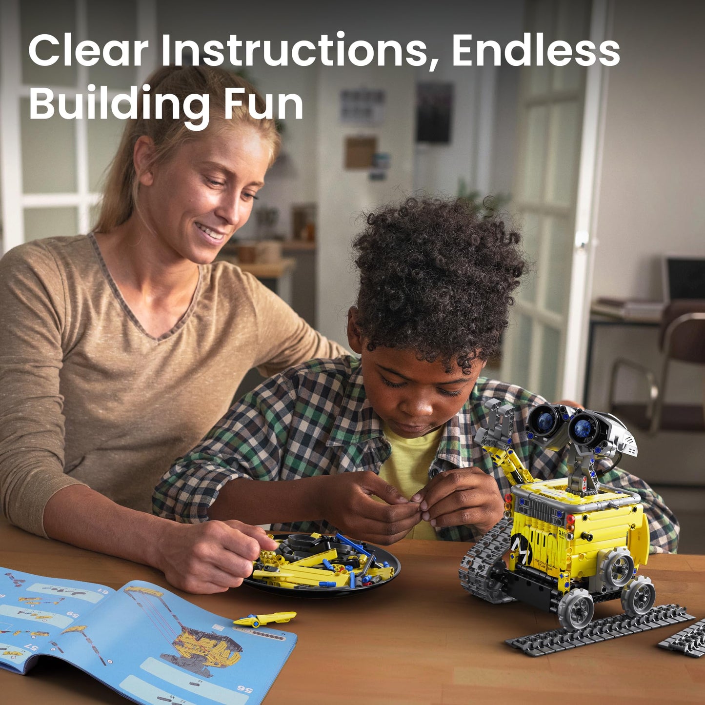 Sillbird Robot Building Kit with Remote Control STEM Gifts for Boys Age 8-13, Technic Coding Robotic Toys for Kids Birthday, Buildable 5in1 Models with 488 Pieces