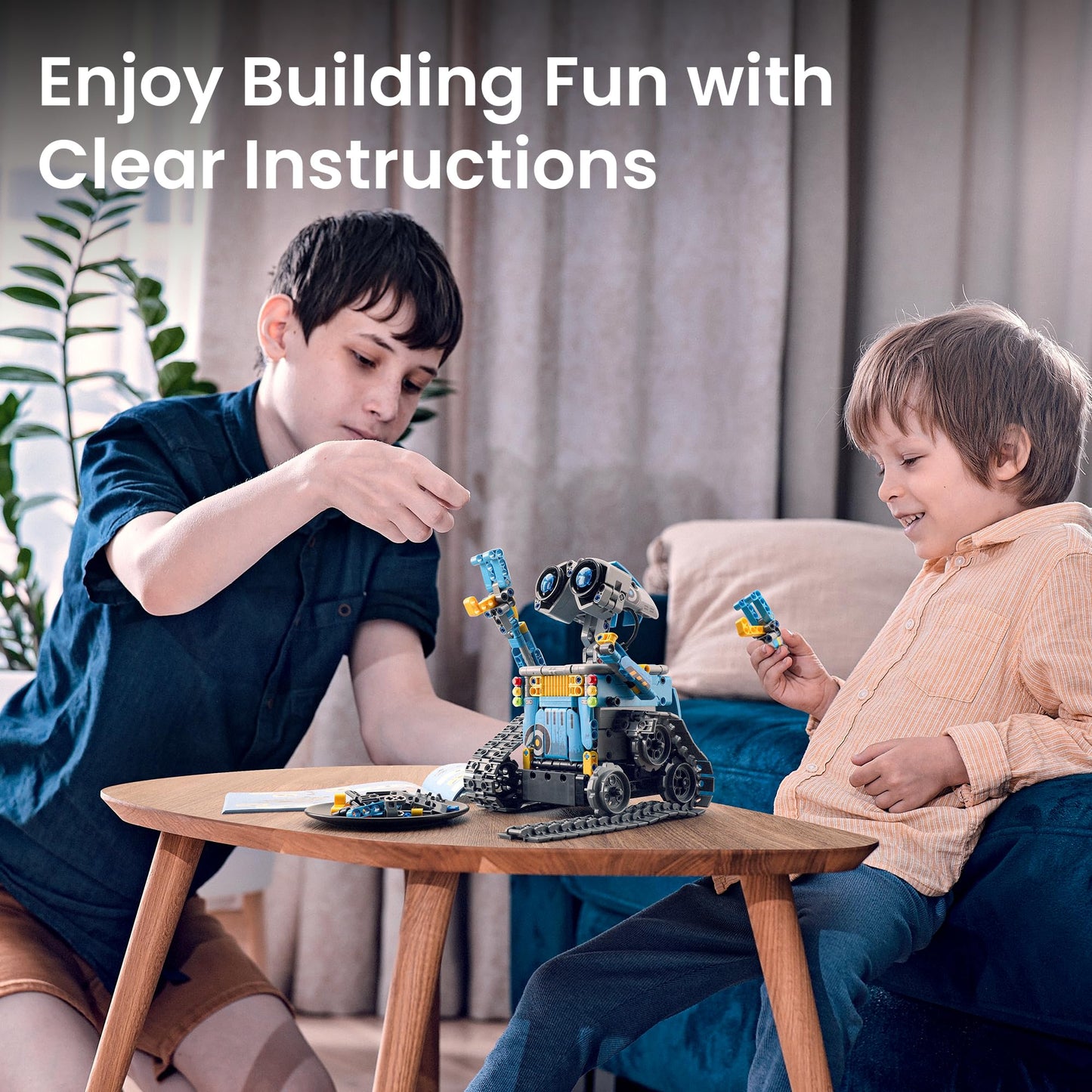 Sillbird Robot Building Kit with Remote Control STEM Gifts for Boys Age 8-13, Technic Coding Robotic Toys for Kids Birthday, Buildable 5in1 Models with 488 Pieces