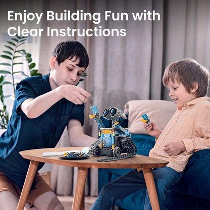 Sillbird Robot Building Kit with Remote Control STEM Gifts for Boys Age 8-13, Technic Coding Robotic Toys for Kids Birthday, Buildable 5in1 Models with 488 Pieces