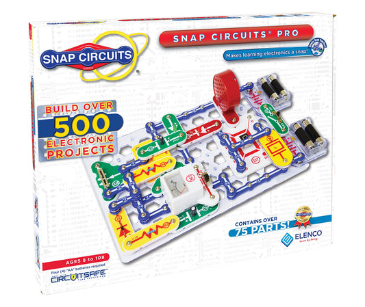 Snap Circuits Jr. SC-100 Electronics Exploration Kit, Over 100 Projects, Full Color Project Manual, 28 Parts, STEM Educational Toy for Kids 8 +