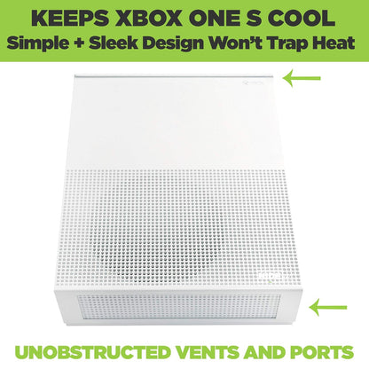 X1S Wall Mount for Xbox One S - Patented in 2019, Made in USA - White Steel Mount for Xbox One S to Safely Store Your Xbox One S on Wall near or behind TV