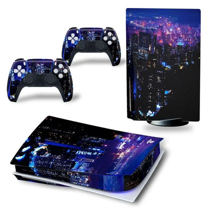 2 in 1 Full Set Sticker for PS5 Disk Console Skin Decal Cover Protective Film Compatible with for Playstation5 Decoration