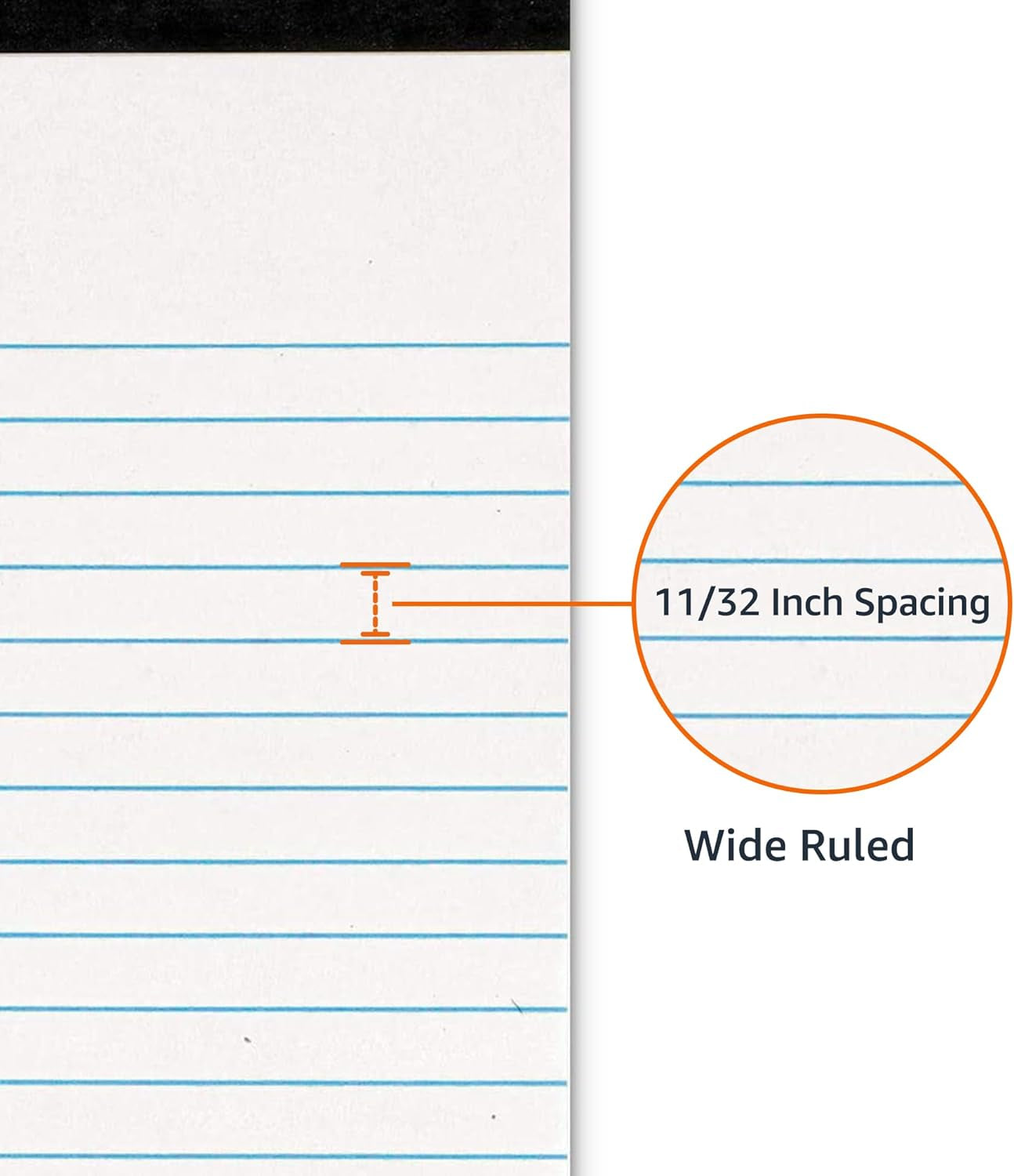 Wide Ruled Lined Writing Note Pads, 8.5 Inch X 11.75 Inch, White, 12 Count (12 Pack of 50)