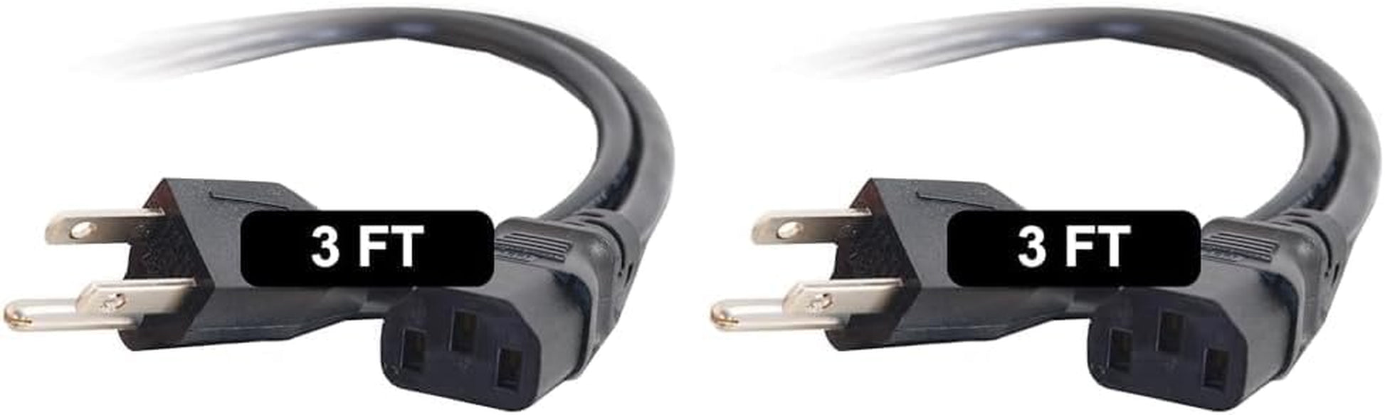 3FT Replacement AC Power Cord - Power Cable for Electronics, TV, Computer, Printer, Radio, Monitor, Samsung, Dell, Vizio, LG, Asus, Laptop and More (03129)