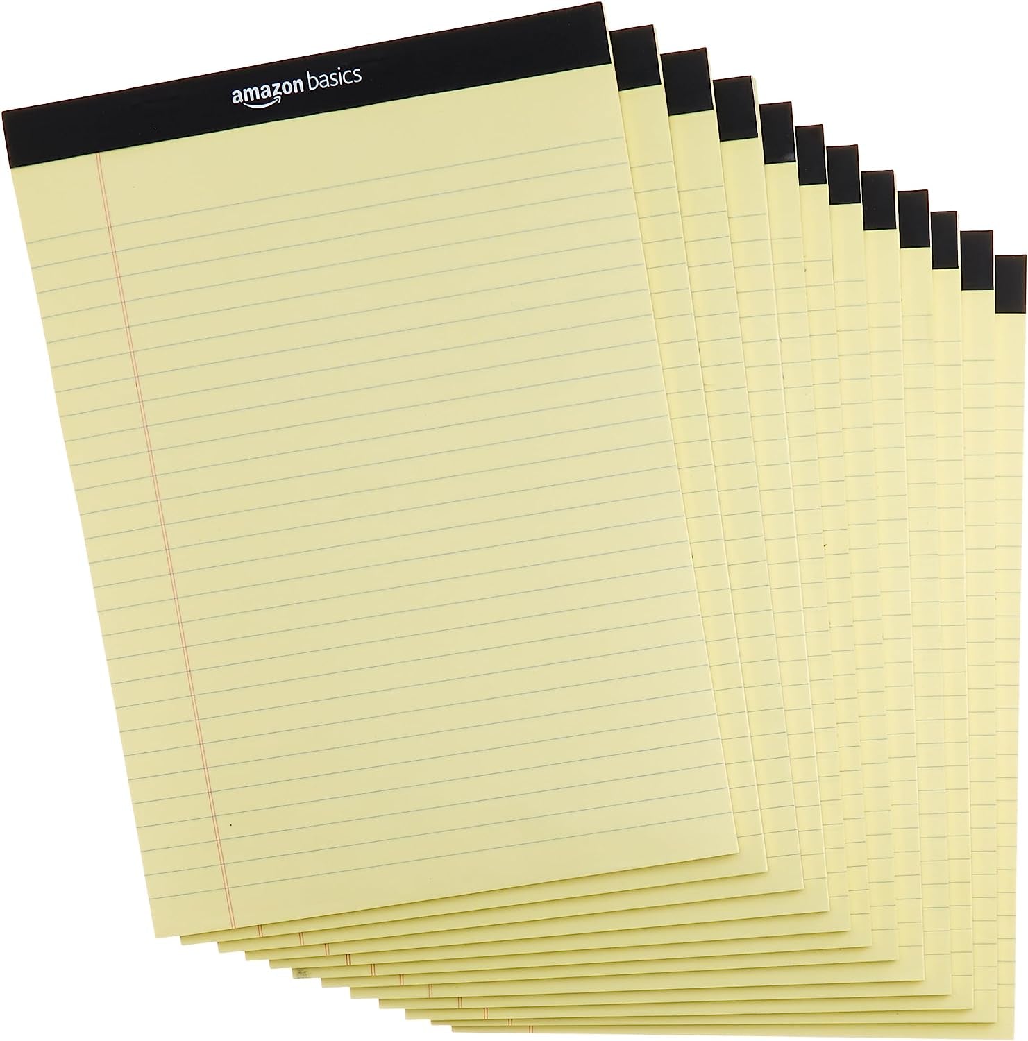 Wide Ruled Lined Writing Note Pads, 8.5 Inch X 11.75 Inch, White, 12 Count (12 Pack of 50)