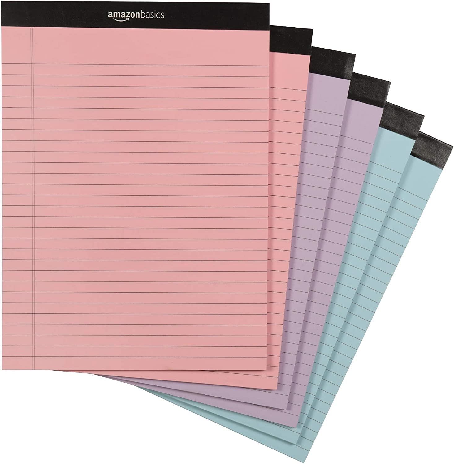 Wide Ruled Lined Writing Note Pads, 8.5 Inch X 11.75 Inch, White, 12 Count (12 Pack of 50)