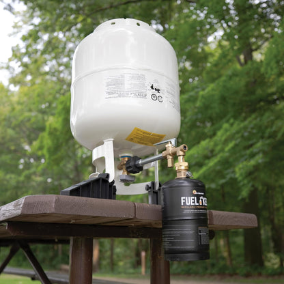 Fuel Keg. - 1 Lb. / 16 Oz. Empty Refillable Propane Tank – DOT Certified, Black