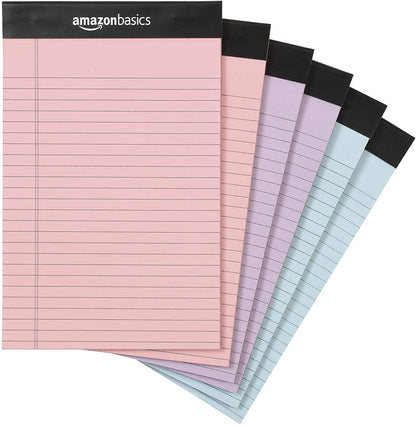 Wide Ruled Lined Writing Note Pads, 8.5 Inch X 11.75 Inch, White, 12 Count (12 Pack of 50)