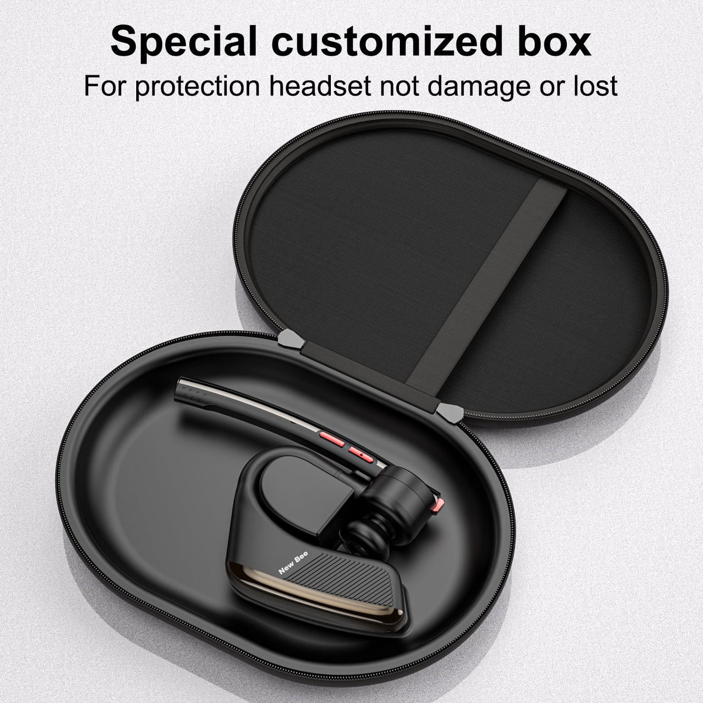 (2 Pack)  Bluetooth Headset M50 Wireless Noise Cancelling Earpiece for Cell Phone