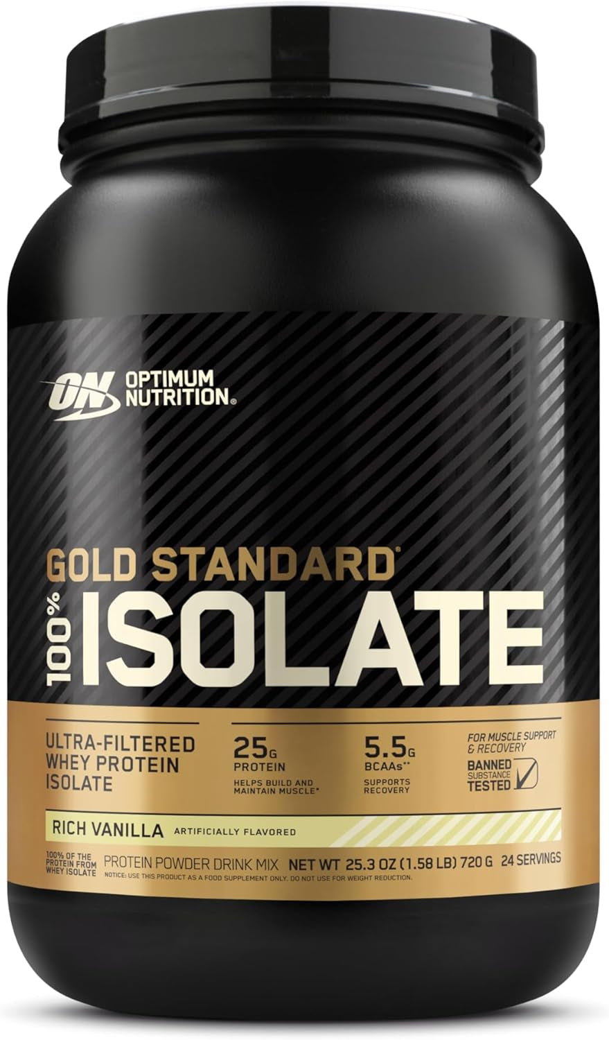 Gold Standard 100% Isolate, Rich Vanilla, 2.91 Pounds, 44 Servings (Packaging May Vary)