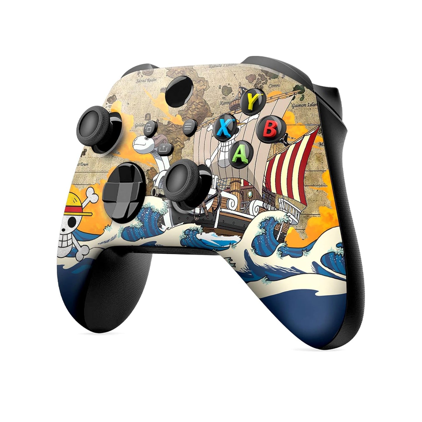 One Peice Custom X-Box Controller Wireless Compatible with X-Box One/X-Box Series X/S by  | Proudly Customized in USA with Permanent HYDRO-DIP Printing(Not JUST a SKIN) (MODDED)