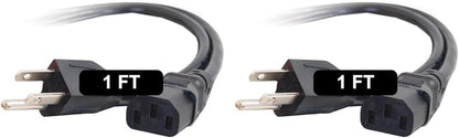 3FT Replacement AC Power Cord - Power Cable for Electronics, TV, Computer, Printer, Radio, Monitor, Samsung, Dell, Vizio, LG, Asus, Laptop and More (03129)