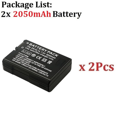 2050mah EN-EL14a EL14 CAMERA BATTERY EN-EL14 For Nikon P7000 P7100 P7800 P7700 D3100 D3200 D3300 D3400 D3500 D5600 D5100 D5300 2Pcs Battery
