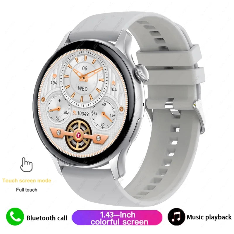 Xiaomi Mijia New Women Bluetooth Call Smartwatch Always Display Time Heart Rate Sports Health Monitoring Music GT4 Smart Watches Grey Silicone