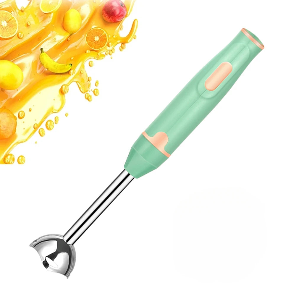 Immersion Hand Stick Blender Electric Food Vegetable Grinder Handheld Stick Mixer for Smoothies Sauces Baby Food Soups Green