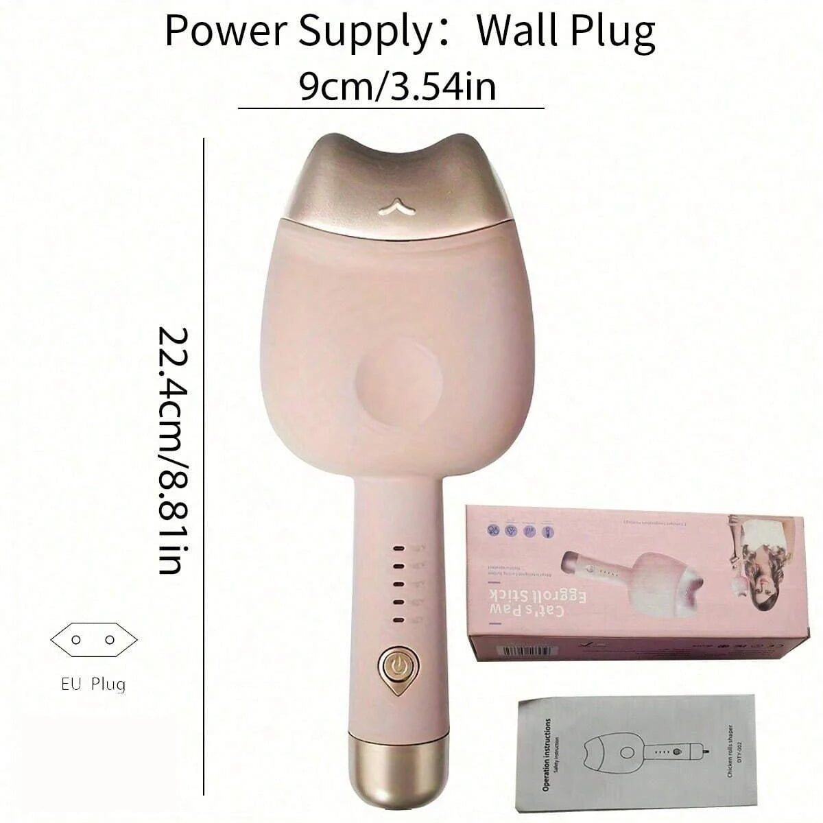 32mm Hair Curler Ceramic Curling Iron Big Wave Deep Wavy Splint Egg Rolls Electric Fast Automatic Hair Plate Styling Tools SF546-pink-220V