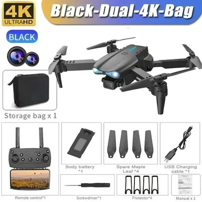 E99 Brushless drone HD aerial photography dual camera optical flow positioning aircraft folding remote control aircraft E99-Dual-4K-Bag