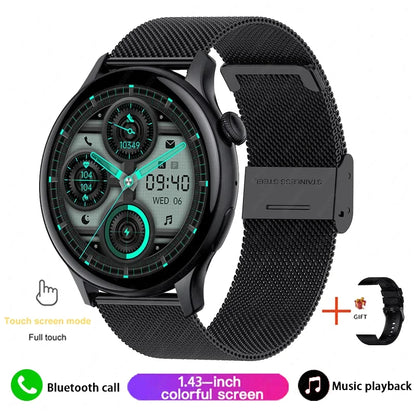 Xiaomi Mijia New Women Bluetooth Call Smartwatch Always Display Time Heart Rate Sports Health Monitoring Music GT4 Smart Watches Black Mesh