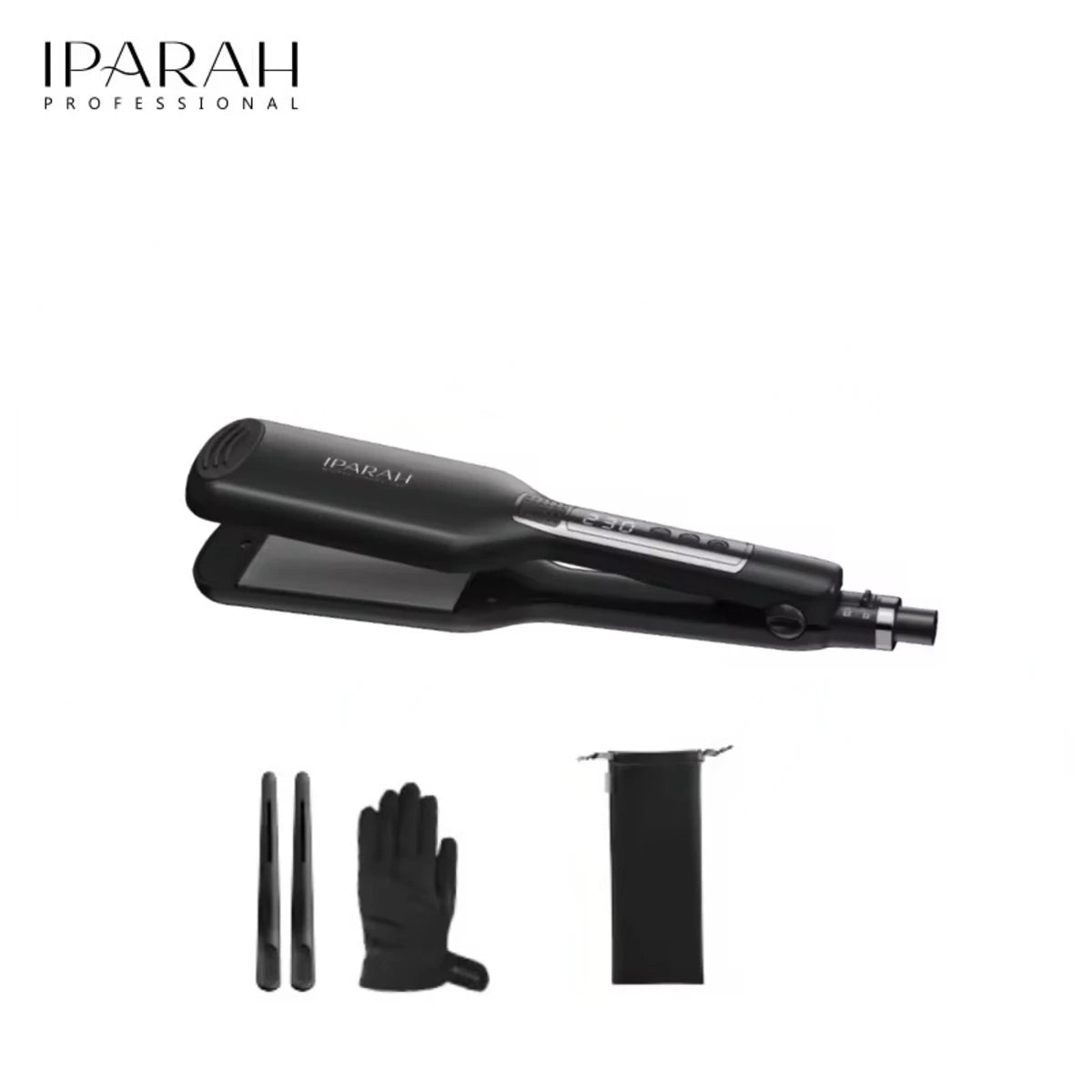 IPARAH Hair Straightener Professional Straightener for Hair Electric Hair Brushes Straightener Curler Wet Dry Salon Tools P-120 black