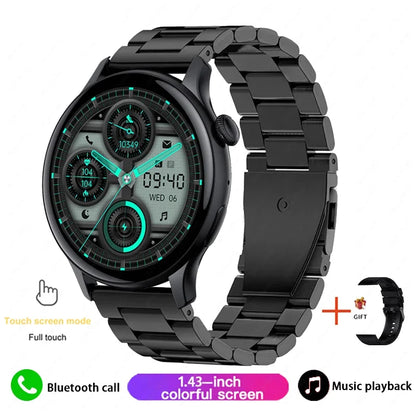 Xiaomi Mijia New Women Bluetooth Call Smartwatch Always Display Time Heart Rate Sports Health Monitoring Music GT4 Smart Watches Black Steel